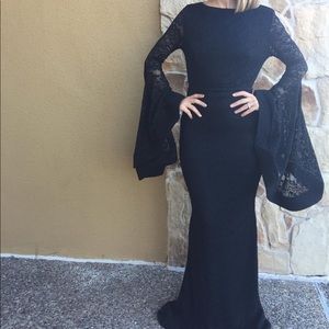 Long evening black dress